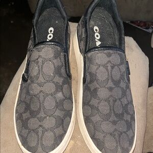 Coach Black Loafers Slip-On Elegance